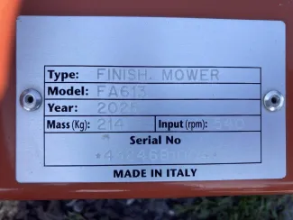 2025 RHINO FA613 FINISH MOWER